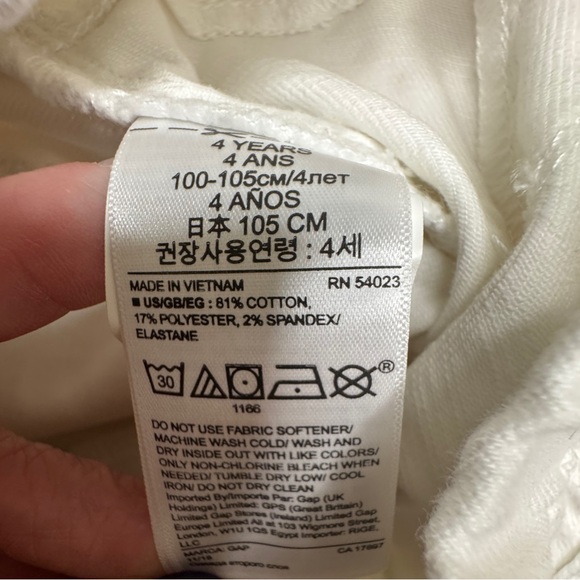 GAP Kids White Jeans - Size: 4 - NWT - Picture 6 of 6